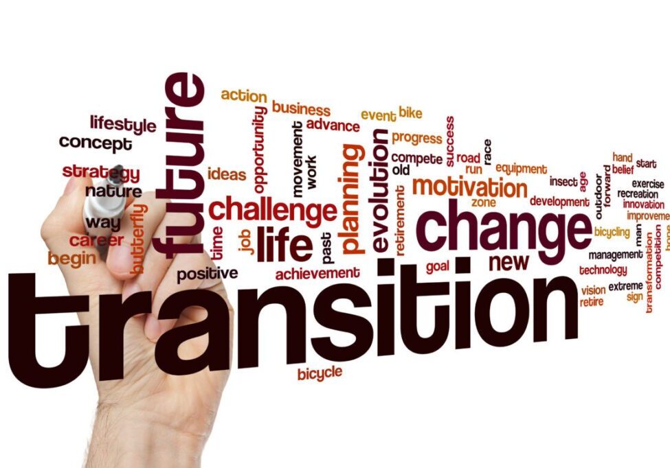 Transition word cloud